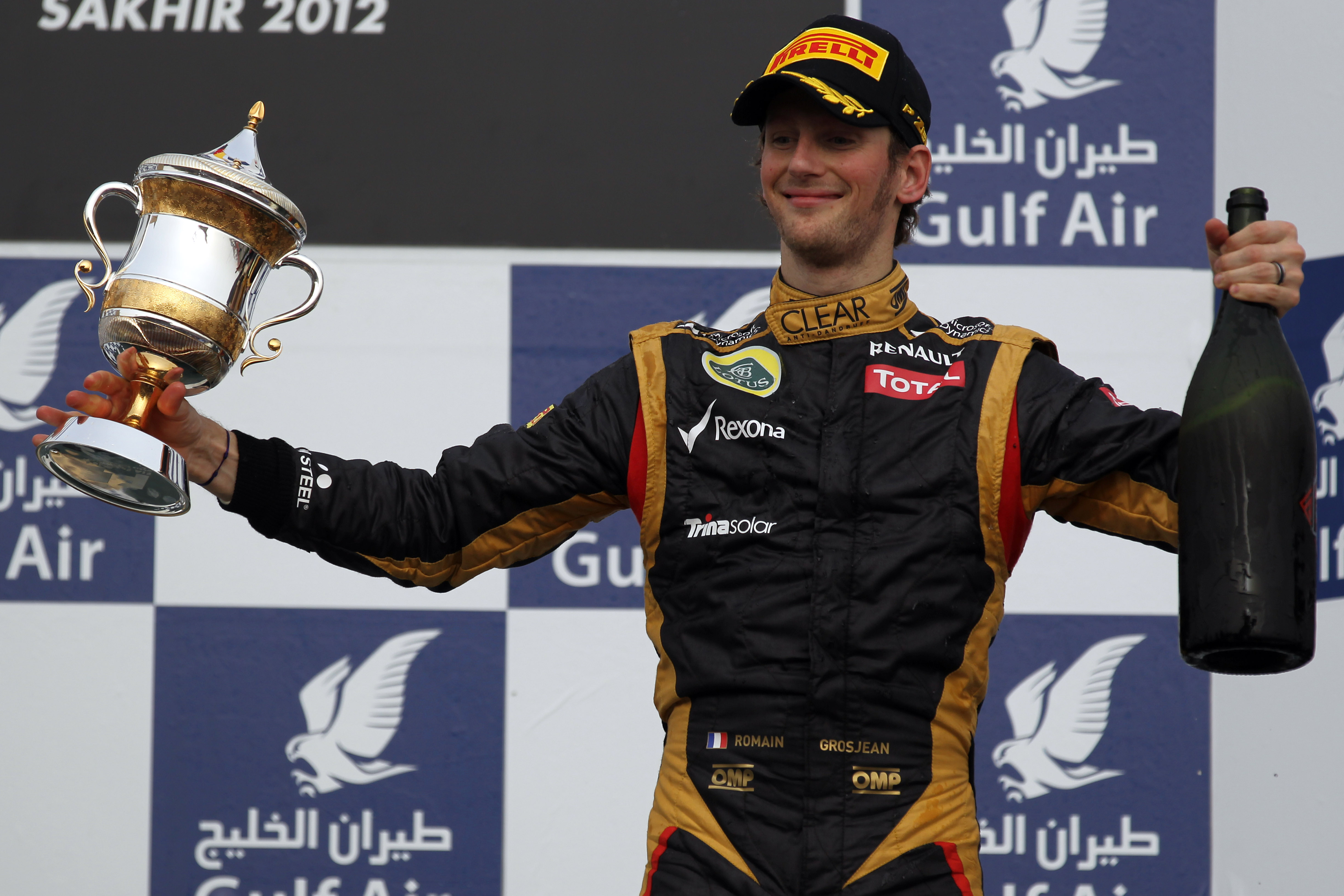 Grosjean verheugd na eerste podiumplaats