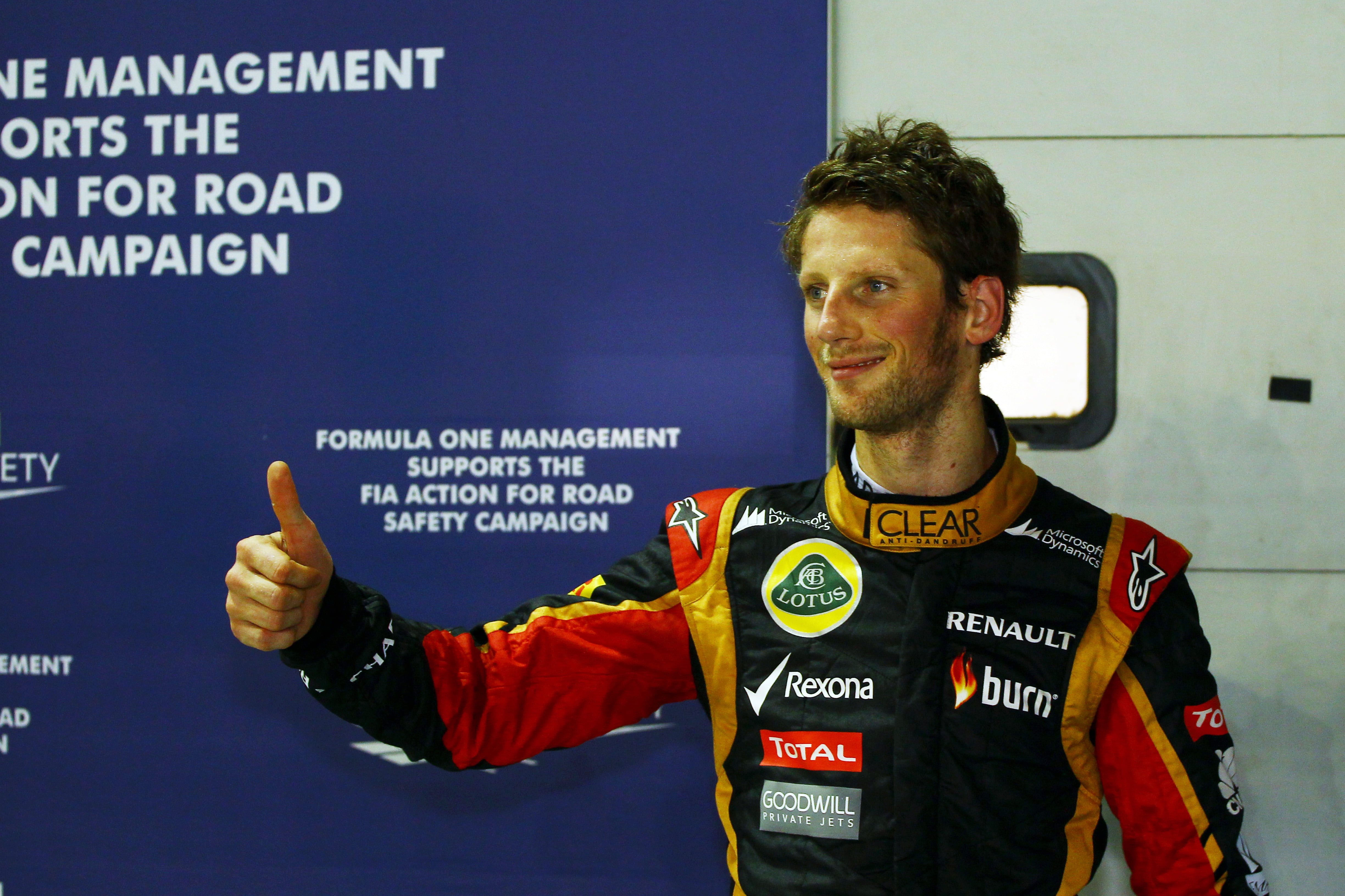 Grosjean stuurt Lotus knap naar P3