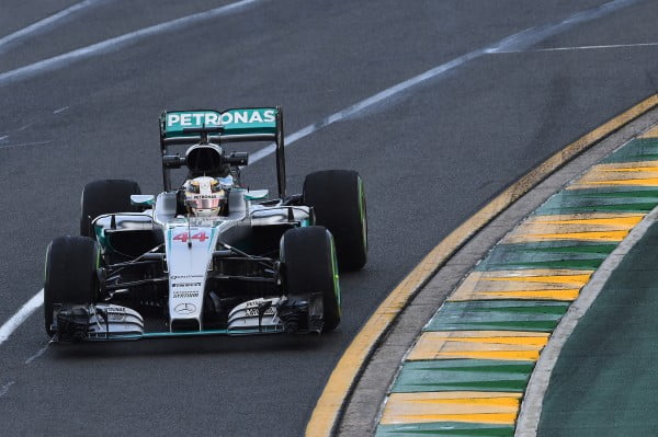 www.sutton-images.com Lewis Hamilton (GBR) Mercedes-Benz F1 W07 Hybrid at Formula One World Championship, Rd1, Australian Grand Prix, Practice, Albert Park, Melbourne, Australia, Friday 18 March 2016.