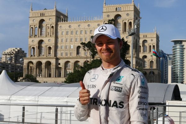 Formula One World Championship 2016, Round 8, European Grand Prix, Baku, Azerbaijan, Saturday 18 June 2016 - Pole for Nico Rosberg (GER) Mercedes AMG Petronas F1 W07.