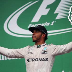 Formula One World Championship 2016, Round 7, Canadian Grand Prix, Montreal, Canada, Sunday 12 June 2016 - Race winner Lewis Hamilton (GBR) Mercedes AMG F1 celebrates on the podium.