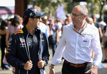 Domenicali met Sergio Perez van Red Bull