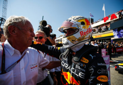 Helmut Marko met Max Verstappen