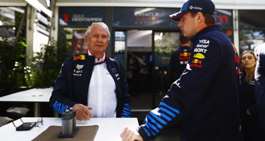 Helmut Marko en Max Verstappen