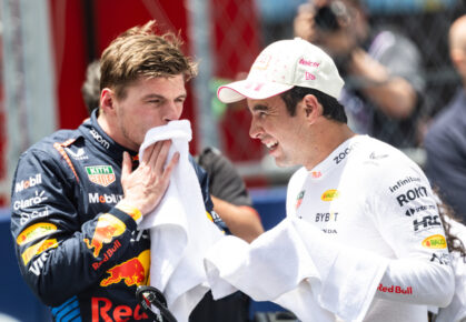 sergio Pérez en max verstappen