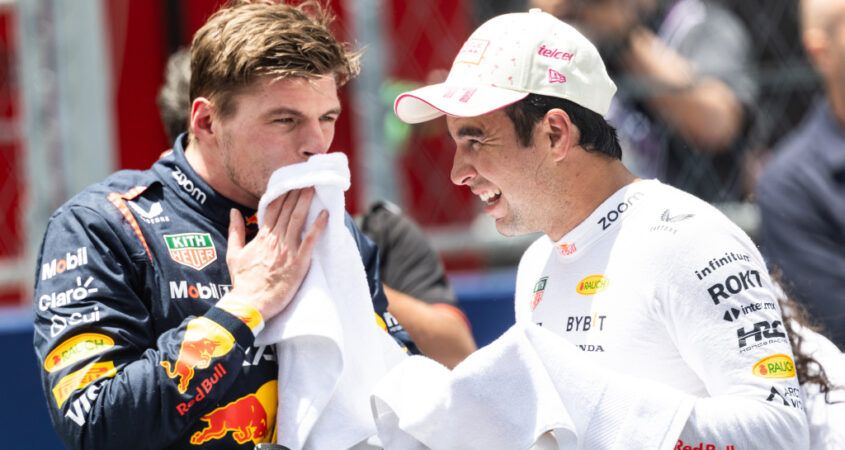 sergio Pérez en max verstappen