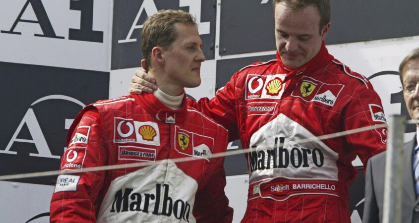Michael Schumacher en Rubens Barrichello