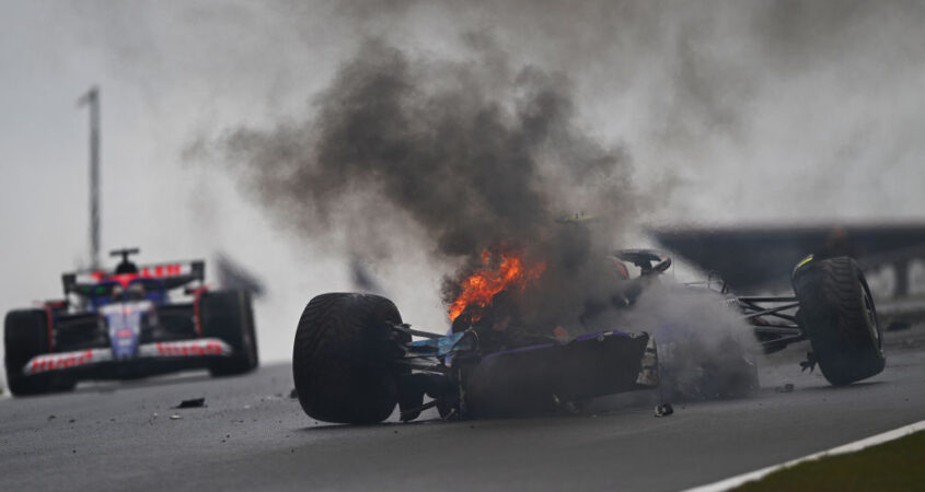 crash logan sargeant GP Nederland