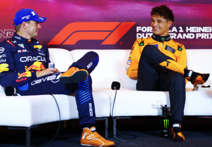 Lando Norris en Max Verstappen