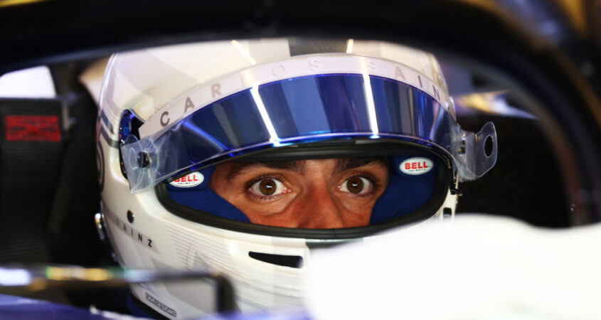 Carlos Sainz maakt eerste meters met Williams