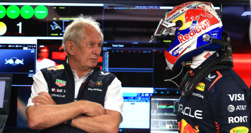 Helmut Marko en Max Verstappen